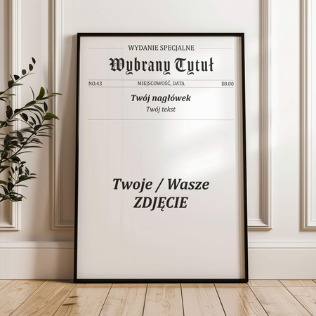 Plakat okładka gazety z twoim zdjęcie