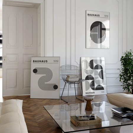 Zestaw Plakatów Geometrycznych Bauhaus Art No1
