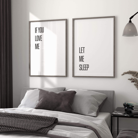 Zestaw Plakatów If You Love Me Let Me Sleep