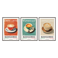 Zestaw plakatów kawa po włosku