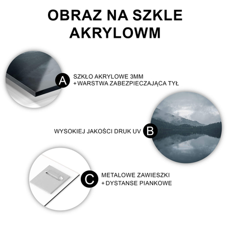 Obraz na szkle akrylowym mglisty pejzaż górski