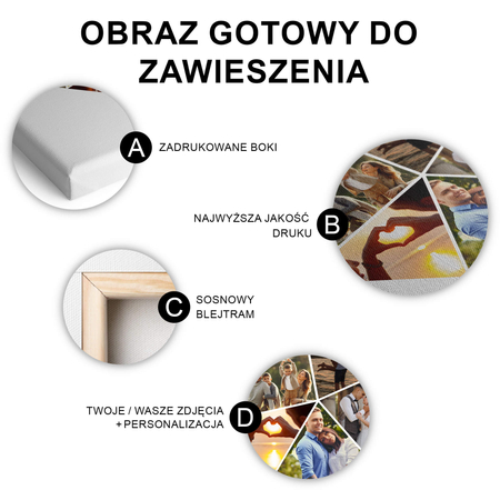 Obraz Na Płótnie Kolaż 8 Zdjęć Serce