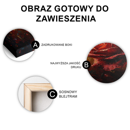 Obraz Na Płótnie Róża W Deszczu