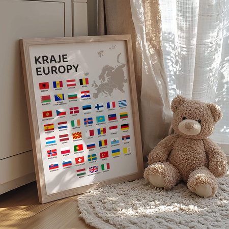 Plakat Edukacyjny Kraje Europy