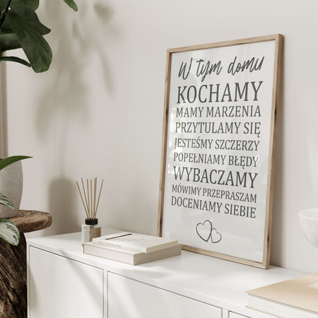 Plakat W Tym Domu Kochamy