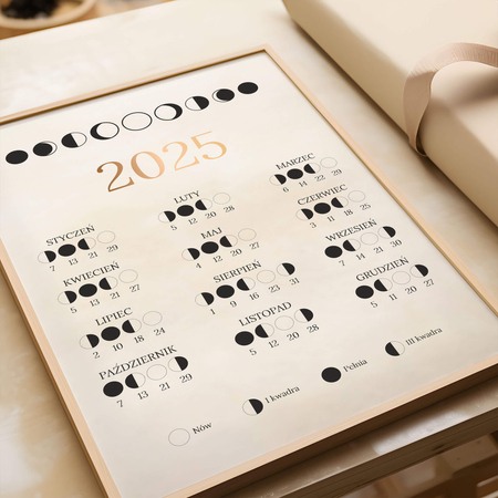Plakat Fazy Księżyca 2025