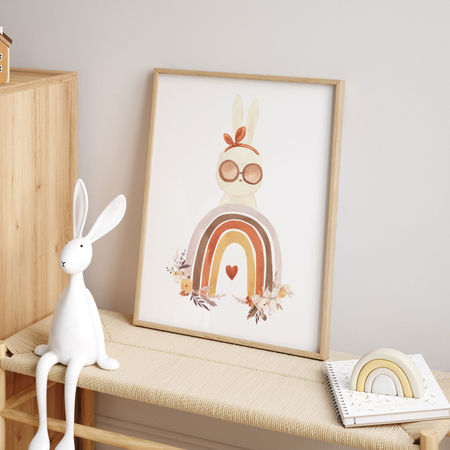Plakat Boho Króliczek