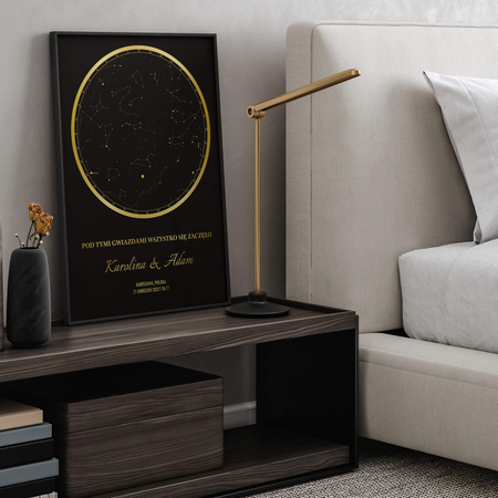 Plakat Mapa Gwiazd Gold Edition