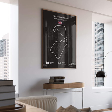 Plakat mapa toru grand prix black edition