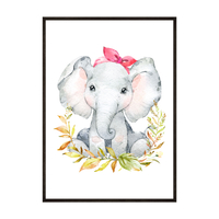 Plakat Safari Słonik (Pink)