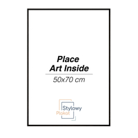Czarna drewniana ramka 50x70 cm