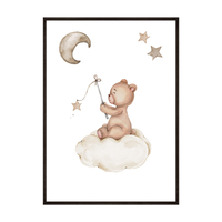 Plakat Dla Dzieci Miś Na Chmurce