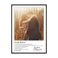 Plakat Podziękowanie dla rodziców ze zdjęciem X