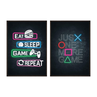 Zestaw plakatów gamingowych Just One More Game