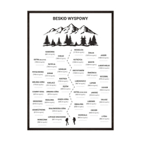 Plakat Beskid Wyspowy Najwyższe Szczyty