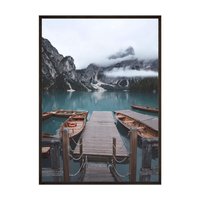 Plakat Łódki Przy Pomoście