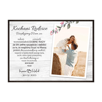 Plakat Podziękowanie dla rodziców ze zdjęciem VII