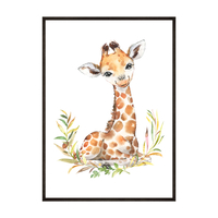 Plakat Safari Żyrafa
