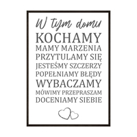 Plakat W Tym Domu Kochamy