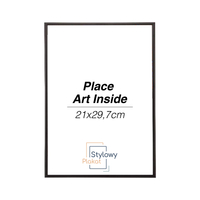 Aluminiowa Czarna Ramka 21x29,7 cm (A4)