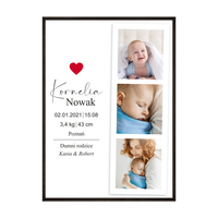 Metryczka Urodzinowa 3 Zdjęcia