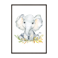 Plakat Safari Słonik (Yellow)