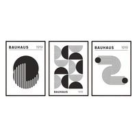 Zestaw Plakatów Geometrycznych Bauhaus Art No1