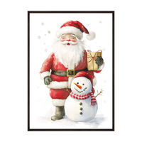 Plakat Akwarelowy Święty Mikołaj