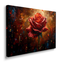 Obraz Na Płótnie Róża W Deszczu