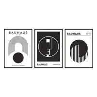 Zestaw Plakatów Geometrycznych Bauhaus Art No3