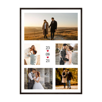 Plakat Kolaż Zdjęciowy 5 Zdjęć Z Datą