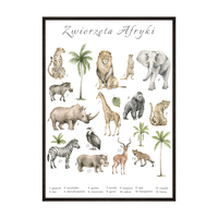 Plakat Zwierzęta Afryki