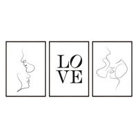 Zestaw plakatów subtelna miłość