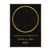 Plakat Mapa Gwiazd Gold Edition