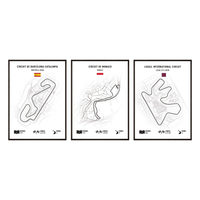 Zestaw plakatów tory grand prix