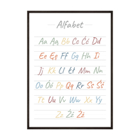 Plakat Edukacyjny Dla Dzieci Alfabet no1