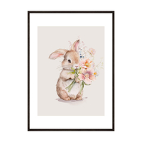 Plakat Dla Dzieci Króliczek Z Kwiatami no.2