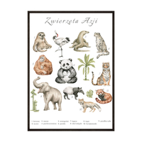 Plakat Zwierzęta Azji