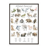 Plakat Alfabet Ze Zwierzętami no1
