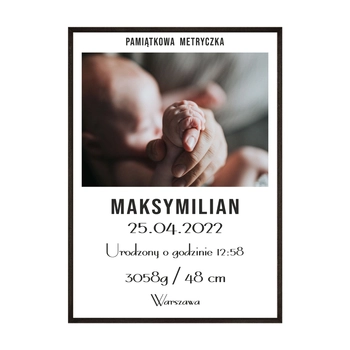 Metryczka Urodzinowa Ze Zdjęciem I