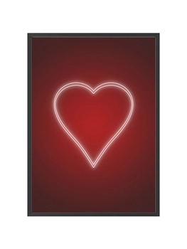 Plakat Neonowe Serce