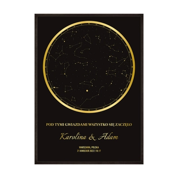 Plakat Mapa Gwiazd Gold Edition