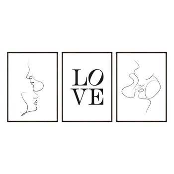 Zestaw plakatów subtelna miłość