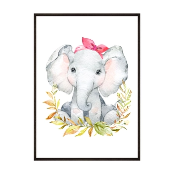 Plakat Safari Słonik (Pink)