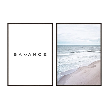 Zestaw plakatów morska równowaga