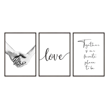 Zestaw plakatów miłość bez słów