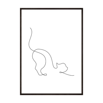 Plakat Kot Line Art No1