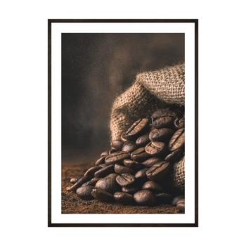 Plakat ziarna kawy
