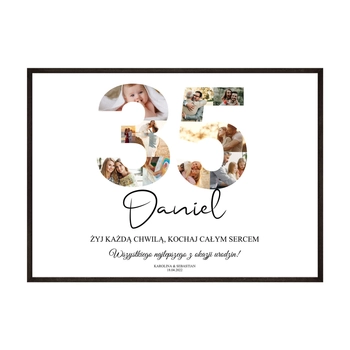 Plakat Na Urodziny Kolaż Zdjęć