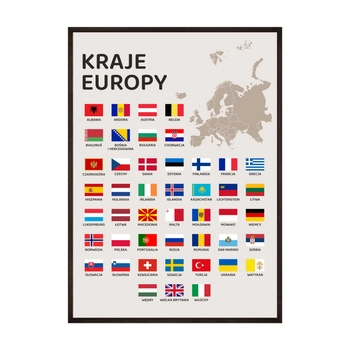 Plakat Edukacyjny Kraje Europy